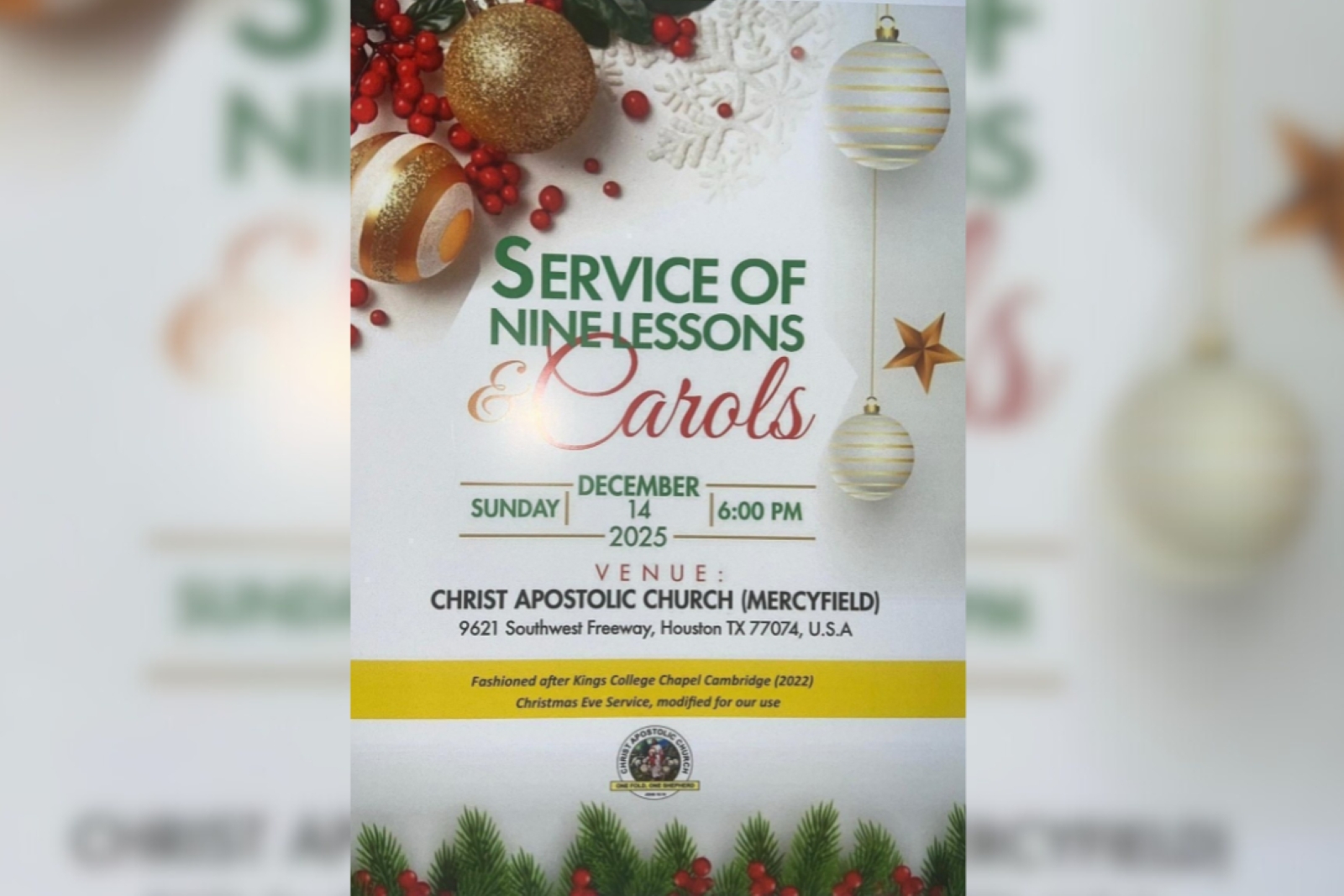 Carols 2025 Flyer